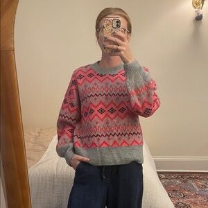 Flying Point Surf Nordic Fair Isle Crewneck Sweater | Women’s Size M